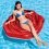 Matelas piscine Rose rouge 1.37x1.32m