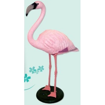 Flamant rose 90cm avec long bec