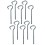 10 Pitons Crosse INOX de couverture piscine