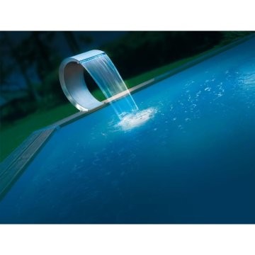 Cascade INOX Courbé avec Platine 5/12m³ + LED